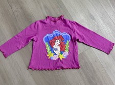 Vintage The Little Mermaid Long Sleeve Pink Turtleneck Graphic Toddler Size 3t