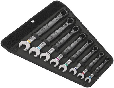 Wera 6003 Joker 8pc Combo Wrench Set Imperial with Textile Pouch Tools