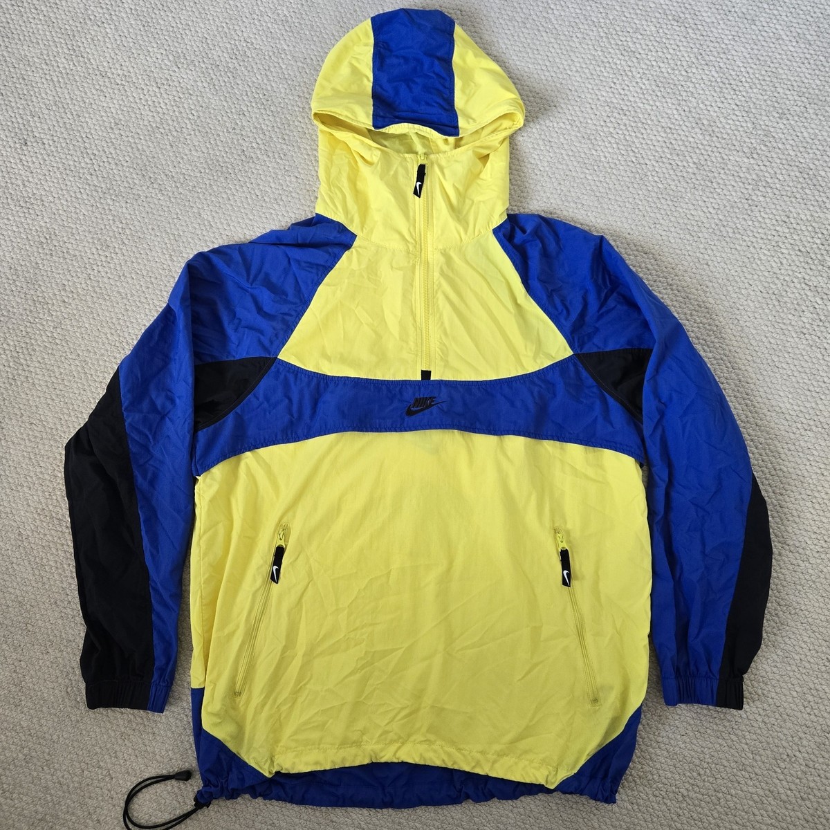 nike yellow and blue windbreaker