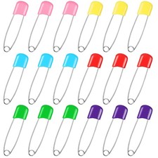 Joyberg 100 Pcs Diaper Pins, Baby Safety 2.2 x 0.5 Inches, Multicolored