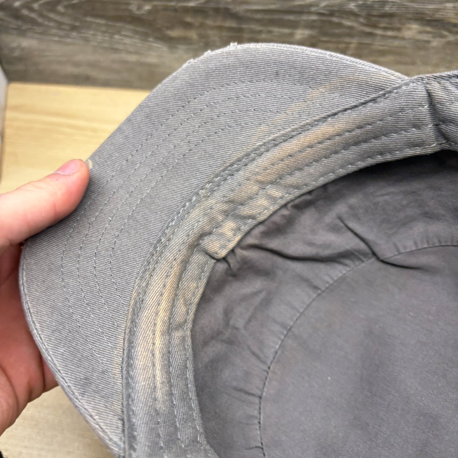 Roxy Hat Cap Strap Back Gray Distressed Cadet Mil… - image 5