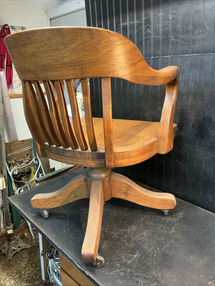 Старинный стол из массива дерева для адвоката врача банкира поворотный офисный стул - Изображение 4 из 4