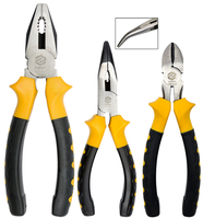 Kombizange 200Mm Spitzzange Seitenschneider 160Mm 3-Tlg Zangen Set