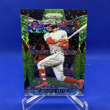 2019 Panini Prizm Lime Green Donut Circles Prizm #180 Mookie Betts