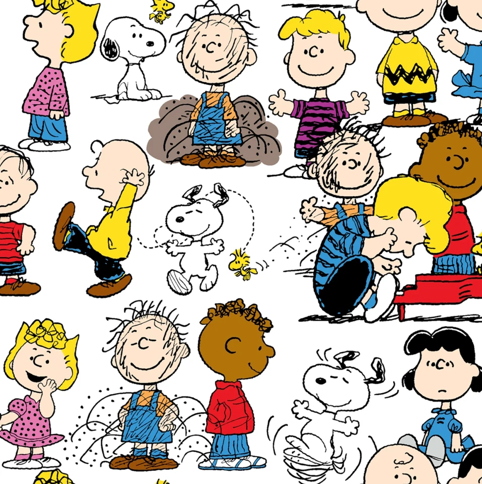 SPRINGS CREATIVE Snoopy/Peanuts Gang Fabric - 18" x 44"