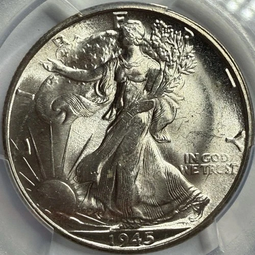 1945 S Walking Liberty Half Dollar PCGS MS64 Exact Coin Imaged