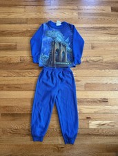 Vintage Godzilla Kids 2 Piece 90s Movie Pajama Set Size 5 RARE