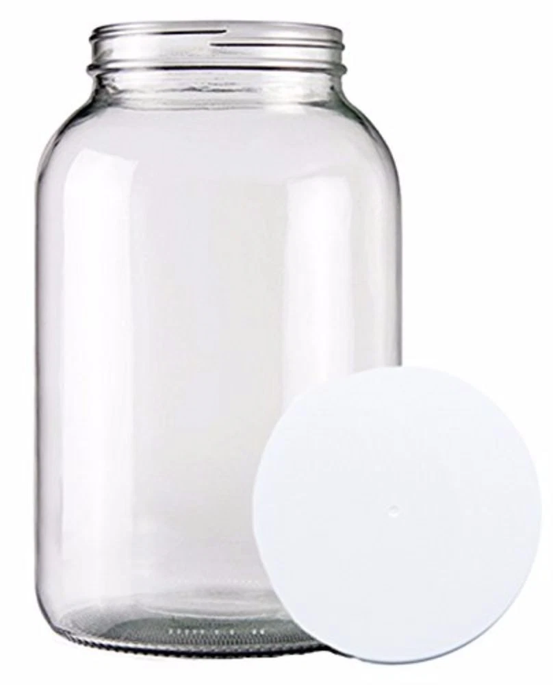 One Gallon Wide Mouth Glass Jar With Lid
Opens in a new window or tab