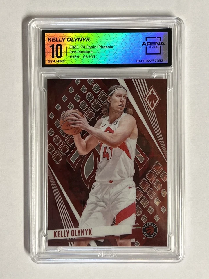 2023-24 Panini Phoenix Red Pandora /11 Kelly Olynyk #124 - Arena Club 10 - Image 1 of 3