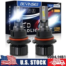 For Ford F-150 F-250 F-350 87-91 9004 LED Headlight Bulbs Hi/Low Beam Cold White