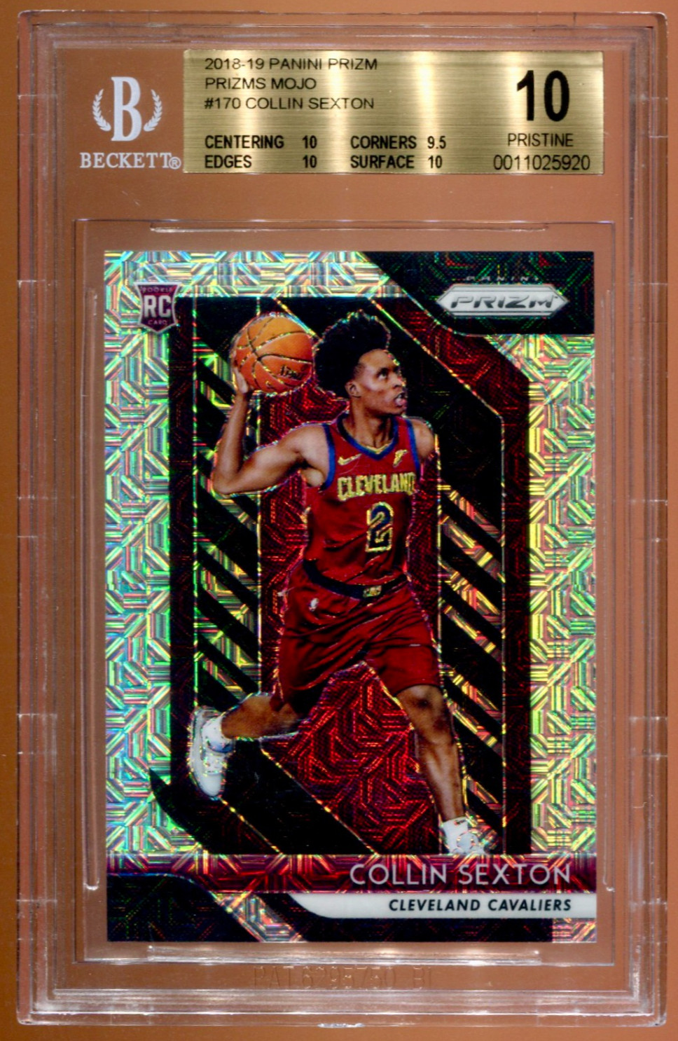2018-19 Panini Prizm Collin Sexton Mojo Prizm RC /25 Rookie BGS 10 Pristine