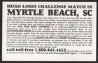 UNITED STATES:.Special postal cd for "Myrtle Beach Golf Holiday" after Hurricane — photo 2
