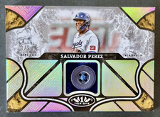 2025 Topps Tier One Relics Button, Salvador Perez, Kansas City Royals #3/5