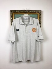 Vintage 90's Manchester United Football Train Shirt Soccer Jersey Rare Size L