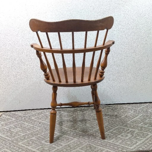 Silla de comedor ETHAN ALLEN Baumritter nuez moscada arce peine respaldo acento repuesto  Foto 3 de 4