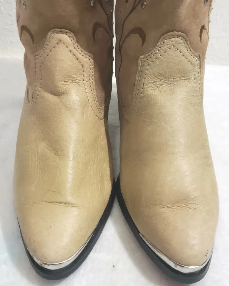 Botas de Vaquero Dingo Di 588 Para Mujer Talla 8 Cuero Castaño Ava Gamuza Oeste Usadas en Excelente Condición  Foto 4 de 4