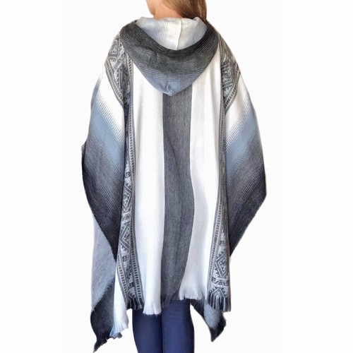 LIGHT HANDMADE ALL SEASON BABY ALPACA WOOL CAPE PONCHO WRAP SHAWL COAT HANDMADE - Picture 5 of 9