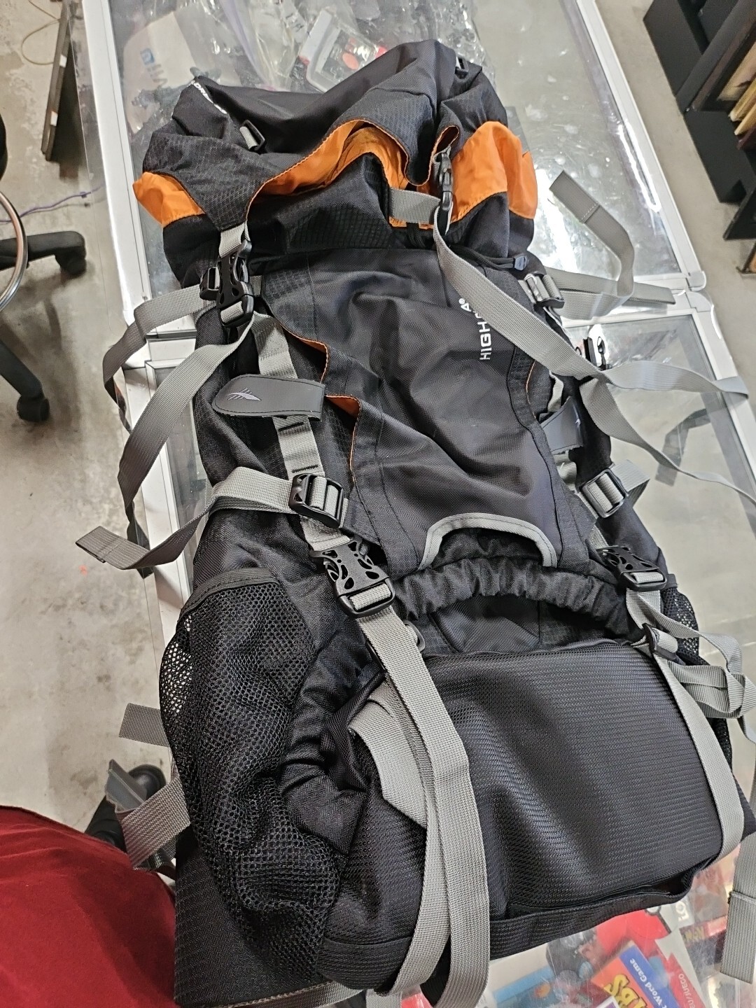 High Sierra Explorer 55 Hiking Backpack Orange And Black