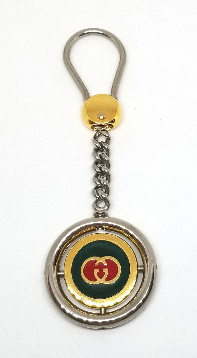 Authentic GUCCI Keychain Keyring Combi Gold Silver GG Sherry | eBay