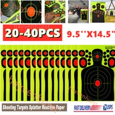 20/40PCS Shooting Targets Splatter Glow Gun Rifle Paper Target Adhesive Exercise