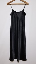 NWT Vince Satin Slip Midi Dress in Black Size XS, S, M 295