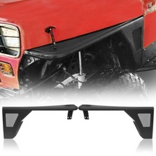 Pair Front Fender Flares Tube Armor Rocker Guards Fit 1987-1995 Jeep Wrangler Yj