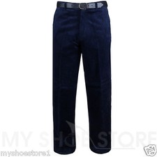 MENS CORDUROY CORD TROUSERS COTTON FORMAL CASUAL SMART BIG PLUS BELT POCKET PANT