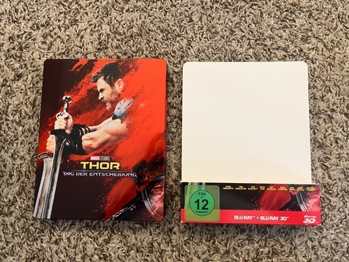 Thor: Ragnarok 3D + 2D Blu Ray Steelbook / Marvel / German Import / Region Free