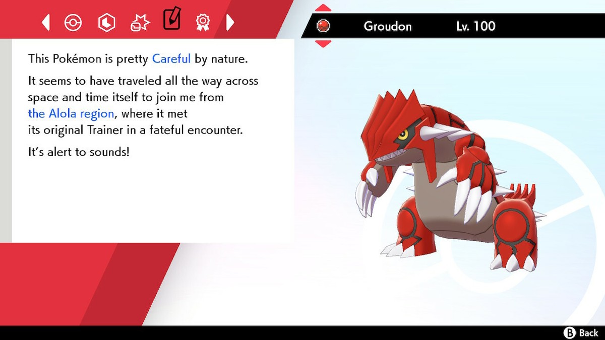 GROUDON EVENT POKEMON (2018 LEGENDS) - FOR SWORD/SHIELD 