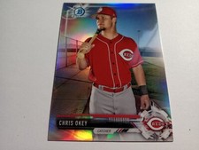 2017 Bowman Chrome Draft Refractors #BDC163 Chris Okey +2 Cincinnati Reds cards