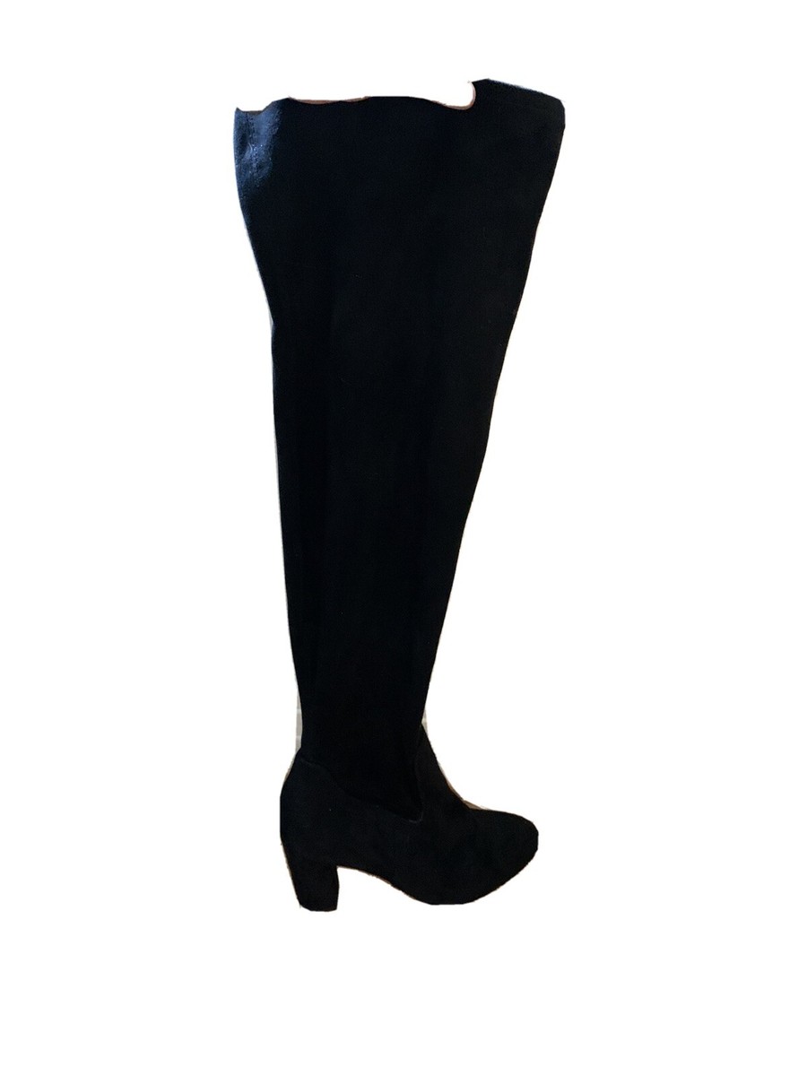 Madden Girl Womens Fabric Black Knee High Fashion Boots 25'' from heel to 