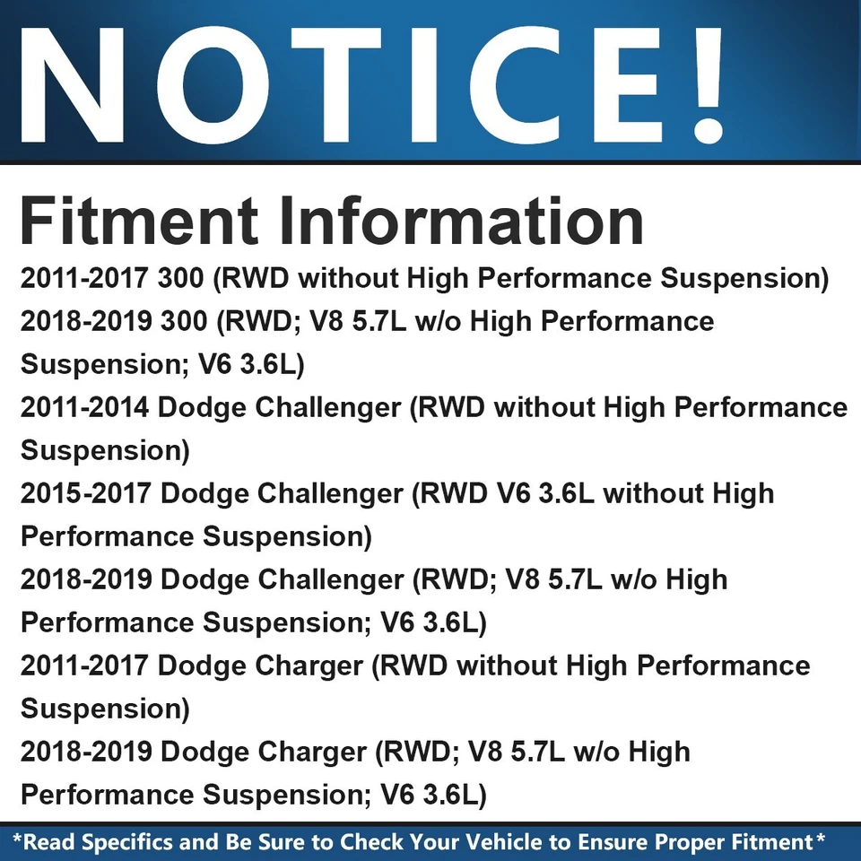 Brazos de control inferiores delanteros tracción trasera para Chrysler 300 Dodge Charger Challenger 2011-2019 Foto 2 de 4