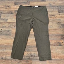 Nine West Women's NWT Side Zip Skinny Dress Pants Olive Green Size 22W