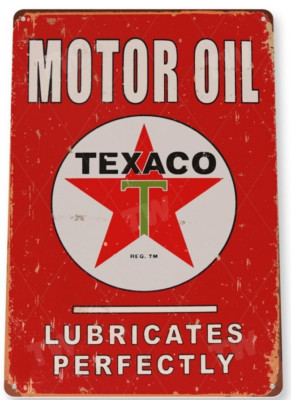 Texaco Oil Distressed Novelty Metal Sign - 8" x 11" Man Cave Garage ...