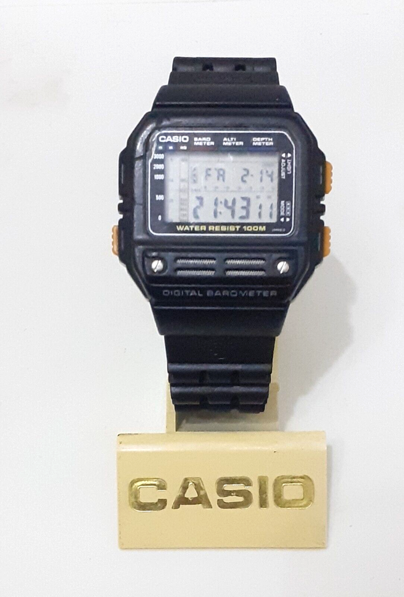 Vintage Casio Digital Watch Barometer Bm-100wj 560 Altimeter Vintage Casio Digital Watch Barometer Bm-100wj 560 Altimeter