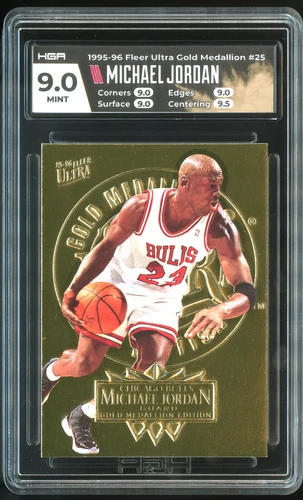 1995-96 Ultra Gold Medallion # 25 Michael Jordan HGA 9 Mint  Bulls 