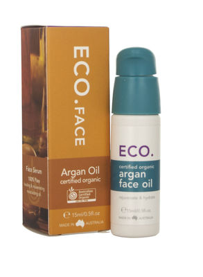 NIB ECO. FACE ARGAN OIL FACE SERUM Certified Organic!  0.5 fl oz  