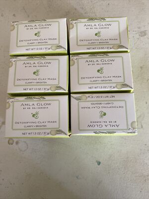 6 Alma Glow Detoxifying Clay Mask, 1.3 oz, New In Box By Dr. Raj Kanodia