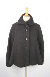 boiled wool swing coat
