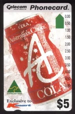 $5. AC Cola 1993 Issue Australia's Choice Exclusive To K-Mart MINT Phone Card