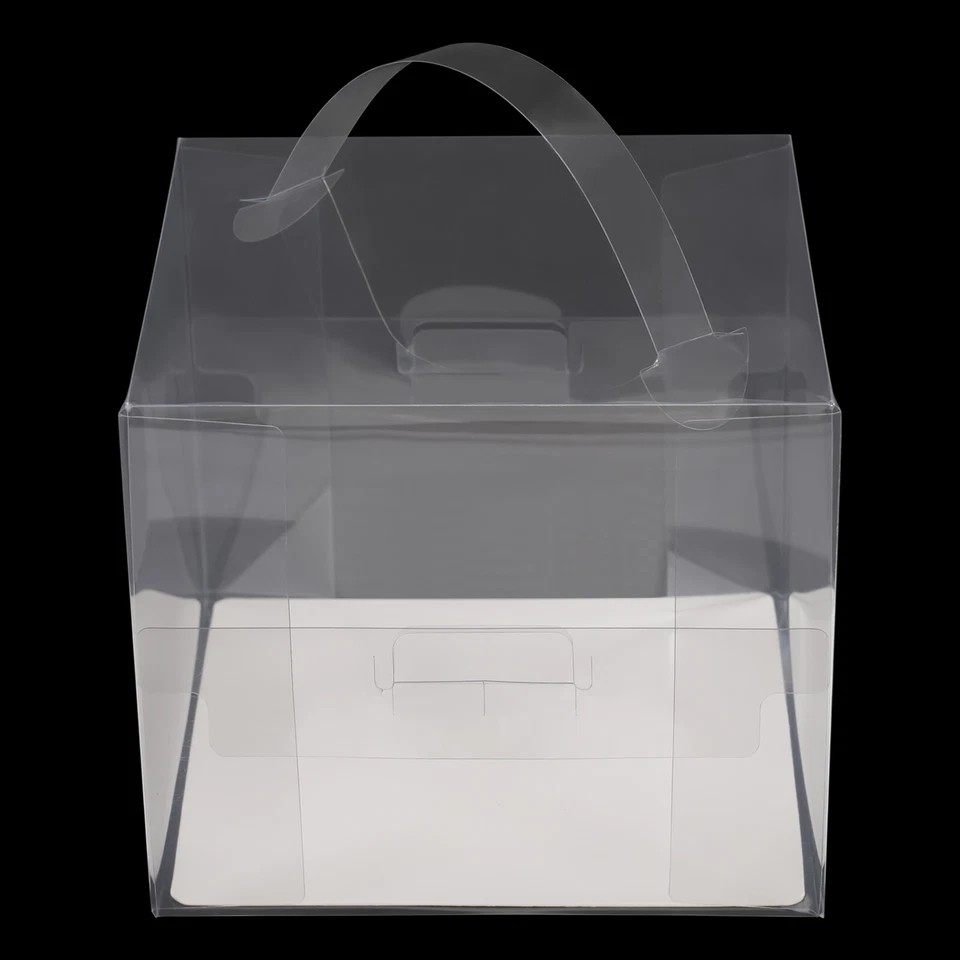 50pcs Clear Cake Box Plastic Cake Carrier Cake Carrier Box 15*15*13cm - Image 3 of 4