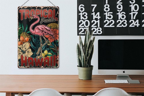 Blechschild Retro 20x30 cm Hawaii Tropical Paradise Alkohol Deko Schild tin sign - Picture 4 of 5