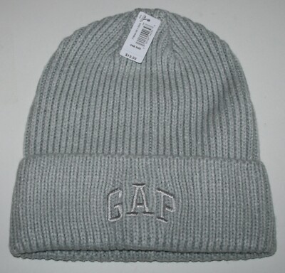 Gap Women's Beanie Hat Ribbed Grey One Size