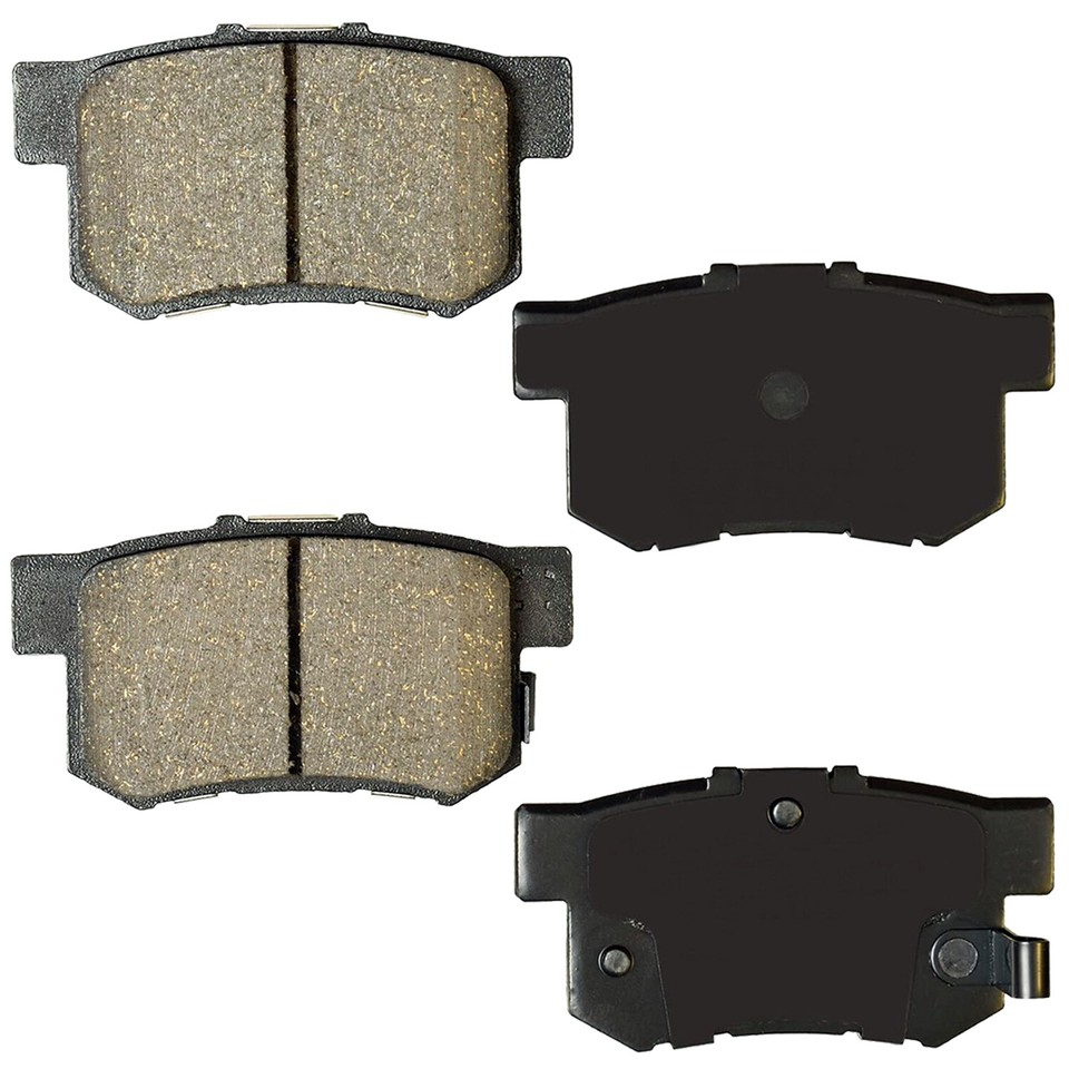 Rear Black ECoating Brake Rotor and Ceramic Brake Pads For 0307 Honda
