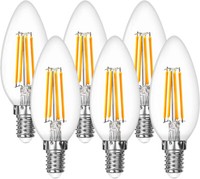 6X Led Filament Kerzen 4W E14 Energiesparlampe Warmweiß 2700K Leuchtmittel