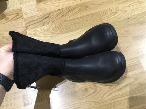 Lands End Boots Thermolite Size 7,5 Partly Leather Black - Picture 14 of 14