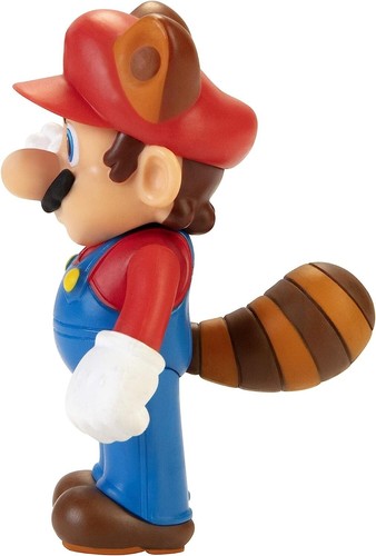 World of Nintendo Super Mario Raccoon Mario 2.5" Action Figure Brand New HTF - Picture 9 of 9