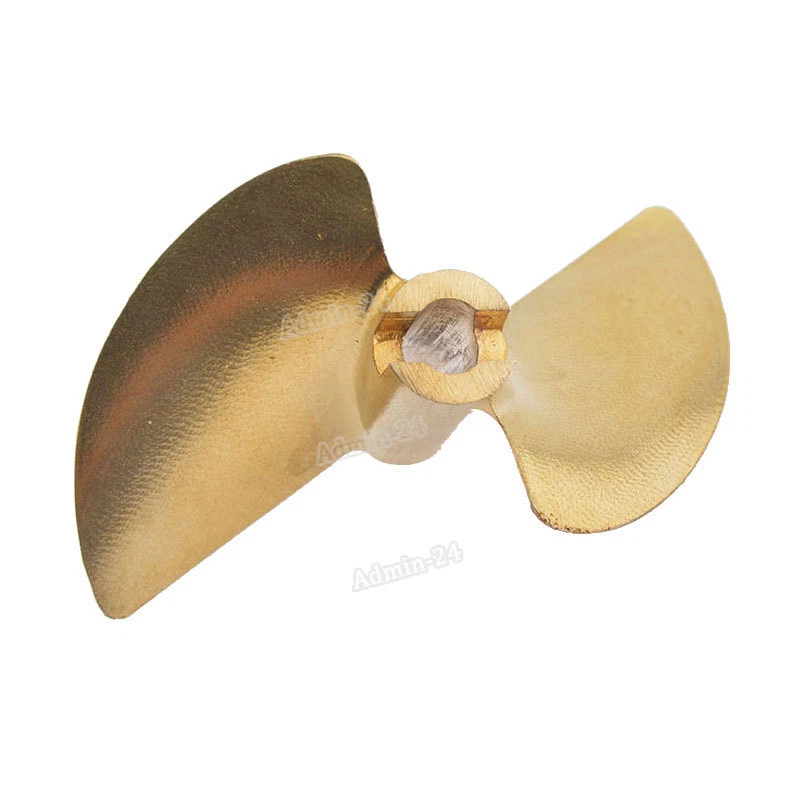 Rc Boat Prop 2 Blades Iridium Copper Propeller D50mm For 4.76mm 3/16" Boat Shaft - Image 2 of 4