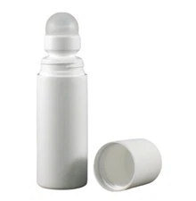 4 Pack - Roll On / deodorant  Kit- 3oz White Cylinder, Ball & 30 MM Cap.
