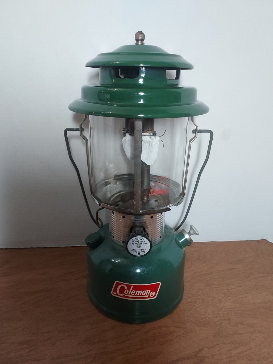 Vintage 1973 Coleman 220F Double Mantle Camping Lantern - Green | eBay